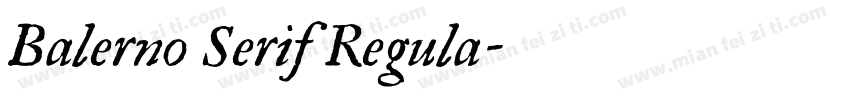 Balerno Serif Regula字体转换